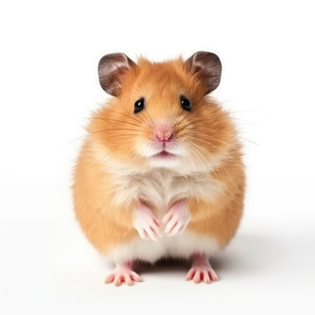Hamster isolated on white background. Hamster on white background.の素材