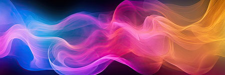 Abstract background for web design. colorful gradient. Smooth waves.の素材