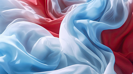 abstract background of red and blue silk or satin luxury clothの素材