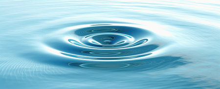 abstract blue water background with ripples and ripples in itの素材