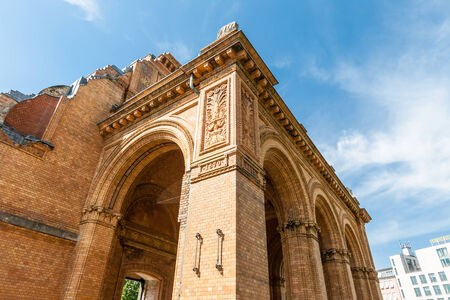 The Anhalter Bahnhof is a former railway terminus in Berlin, Germany.の写真素材