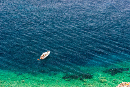 Cristal sea water in Pomonte, Elba islandの写真素材