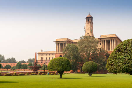 Ministries near Rashtrapati Bhavan, the official home of the President of India, in New Delhi, India.の写真素材
