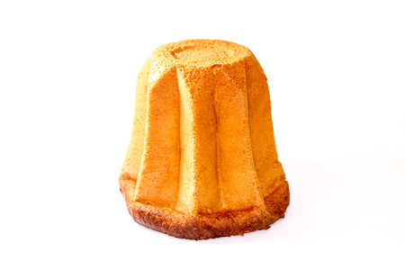 Pandoro, italian Christmas cake isolated on white, clipping path includedの写真素材