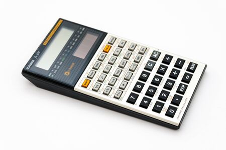 Rome, Italy - Februar 02, 2013: Vintage scientific calculator from late 80s