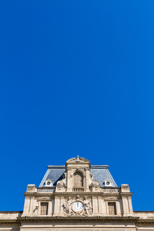 Facade of the building called prefecture de l'herault in the center of Montpellier city in Franceのeditorial素材