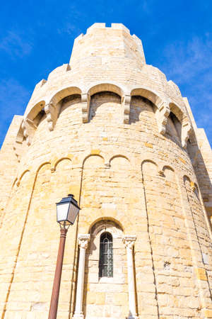 Fortified church of Saintes-Maries-de-la-Mer in Camargue, suthern France, built between the 9th and the 12th centuriesのeditorial素材