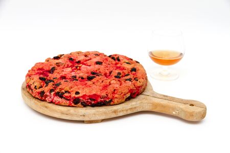 Schiaccia briaca (drunk cake) from Elba, Italyの写真素材