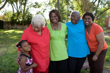 Generations of African American women. Loving family.の写真素材