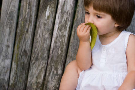 Sweet little girl laughing and smiling.の写真素材