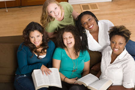 Diverse group of women studing together.の写真素材