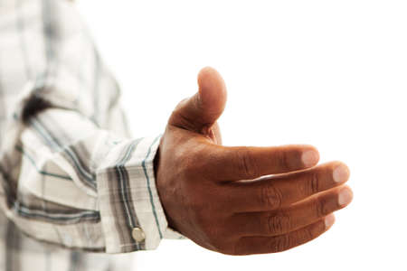 African American man with open arms.の写真素材