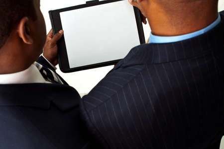 African American businessmen working on strategies. Copy Space.の写真素材