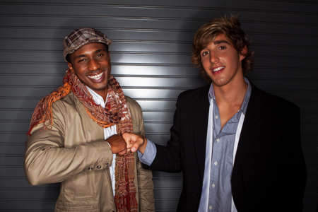 Friends laughing and hanging out.の写真素材