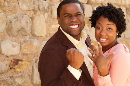 Portrait of an African American loving couple.の写真素材