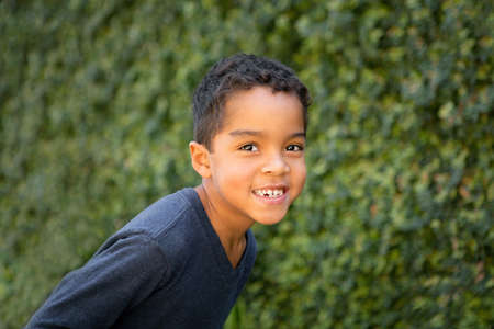 Little boy at the parkの写真素材