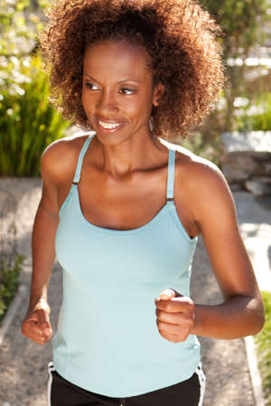 African American fit woman.の写真素材