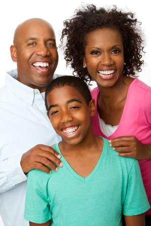 Happy African American family.