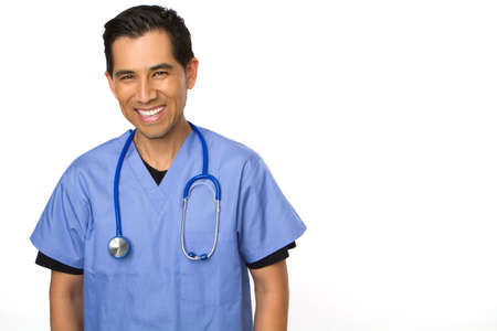 Friendly Hispanic nurse or doctor smiling.の写真素材