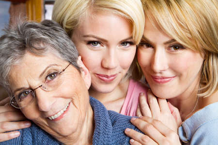 Family of three generation of women.