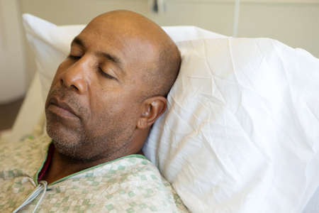 African American man in the hospital.の写真素材