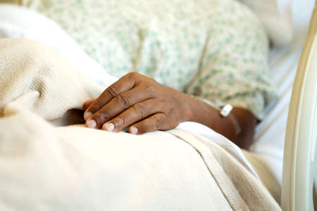 African American man in the hospital.の写真素材