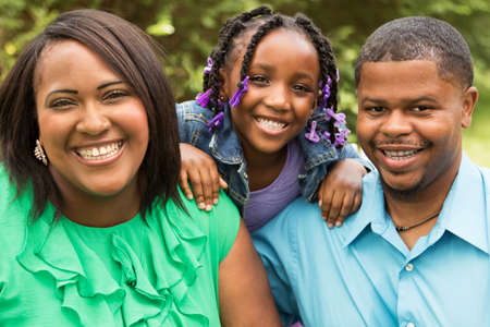 Happy African American Family.の写真素材