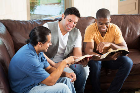 Small community group of men.の写真素材