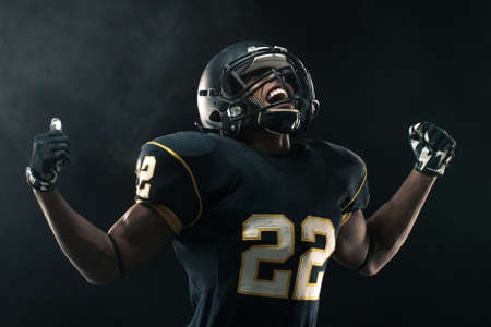 African American football player.の写真素材