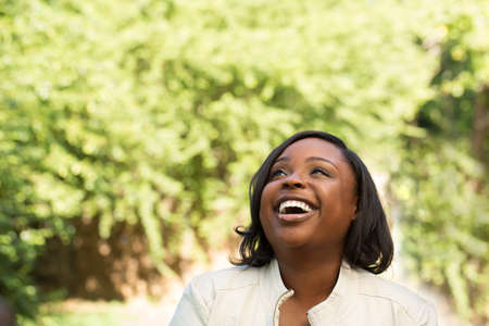 Happy African American Woman Smiling