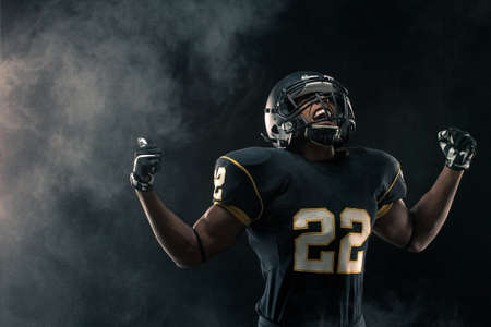 African American football player.の写真素材