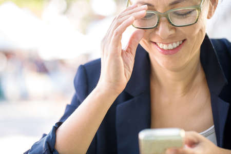 Portrait of an Asian woman smiling.の写真素材