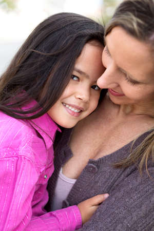 Asian father with his daughter.