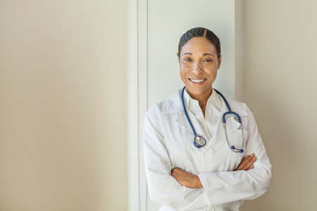 Portrait of an African American female doctor.の写真素材
