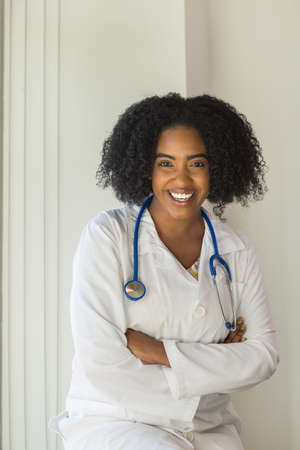 Portrait of an African American female doctor.の写真素材