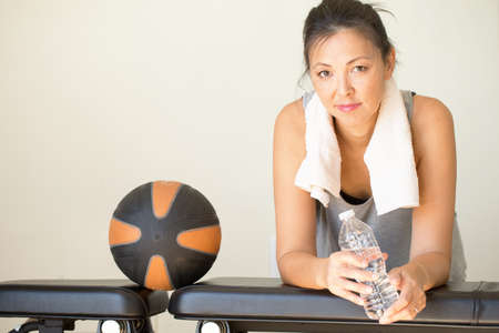 Portait of a fit woman at the gym.