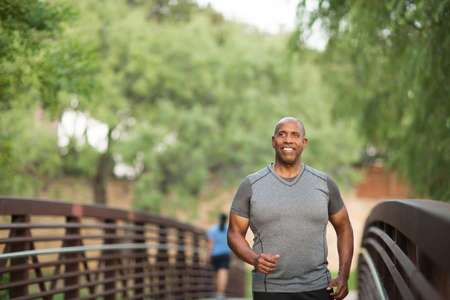 Portrait of a fit mature African American manの写真素材