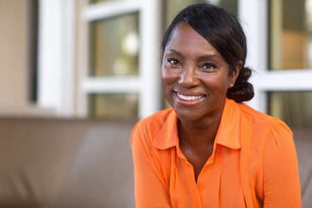 Portrait of a Beautiful African American Womanの写真素材