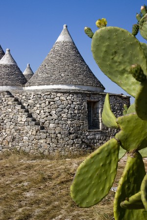 Photo of a typical historic stone building from the south of italyの写真素材