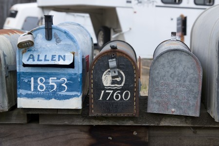 Typical mailboxes on the area near San Franciscoの写真素材