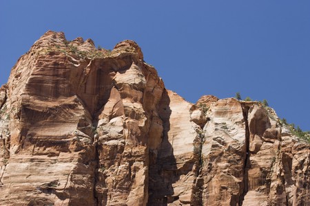 red rocks mountain in the Zion canyon national parkの写真素材