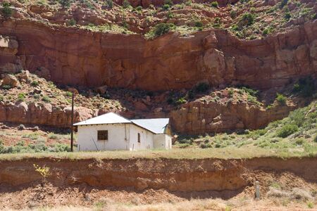Abandoned houses in the arizona desertの写真素材