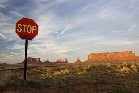 landscape view of the famous monument valley national park in Utah USAの写真素材