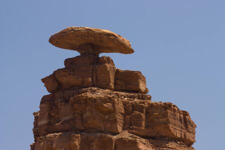 Mexican Hat rock in the monument valley national park in Utah USAの写真素材