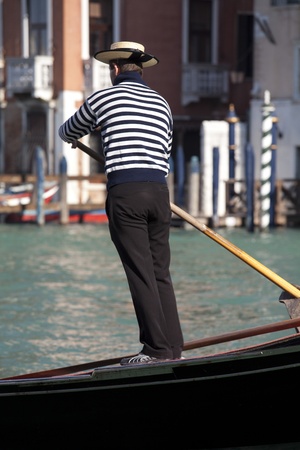 Photo of a typical gondola in Veniceのeditorial素材