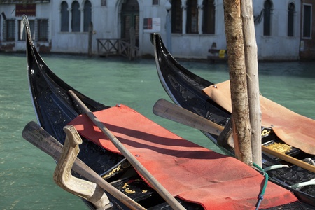 Photo of a typical gondola in Veniceのeditorial素材