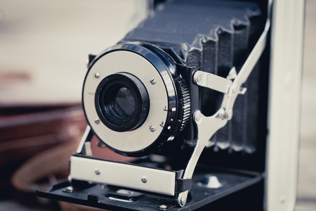 Beautiful old folding camera with a nice design
の写真素材