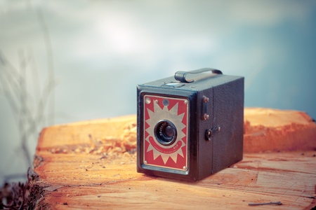 Old vintage box camera with a nice design