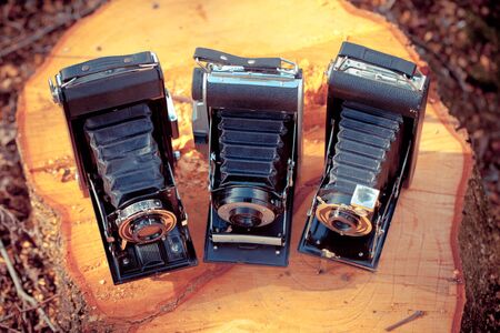 Beautiful old folding camera with a nice design