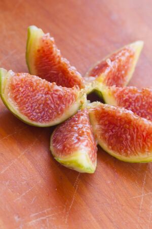 Raw fresh and tasty fig fruits from south of italyの写真素材